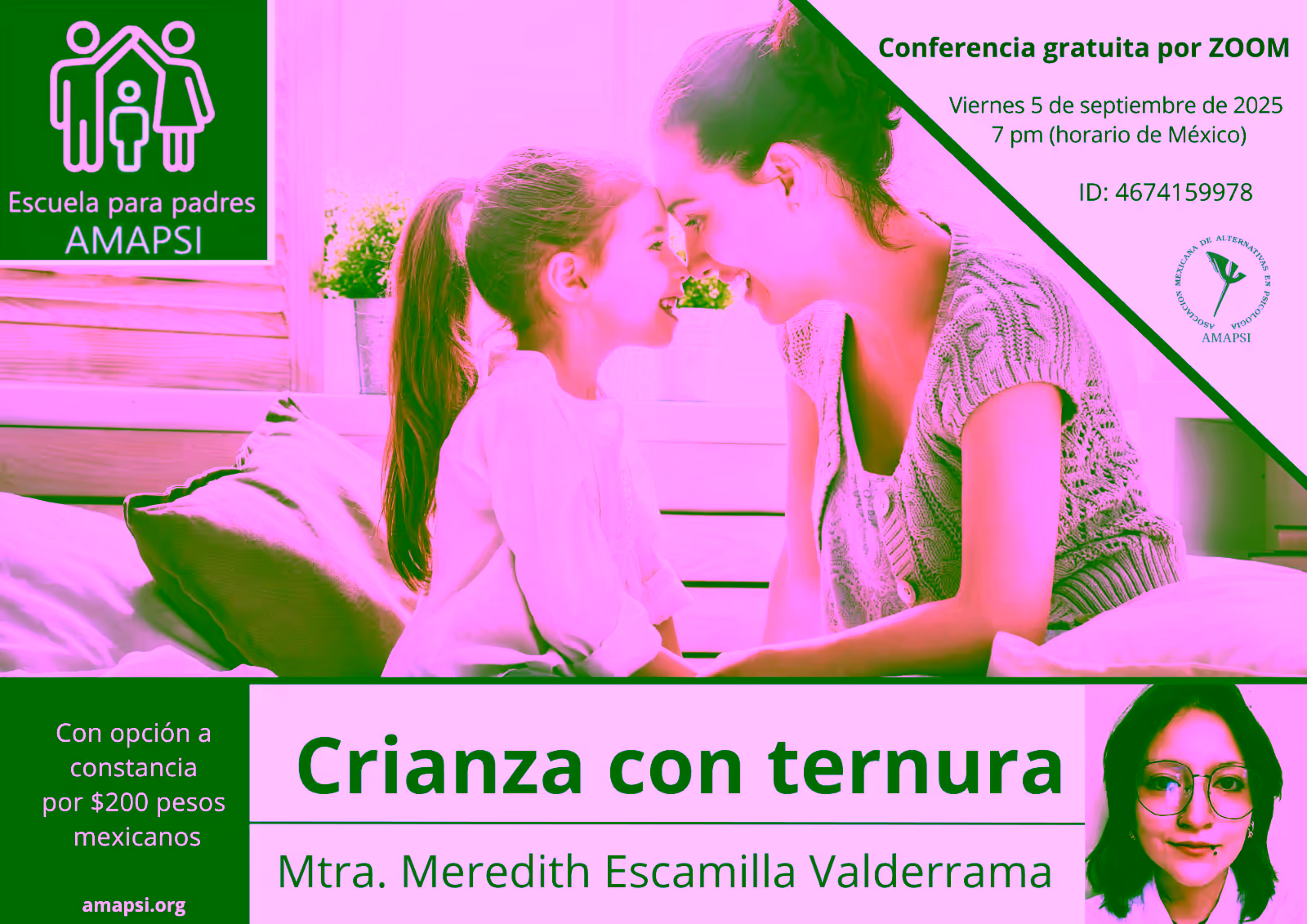 Crianza con ternura — Mtra. Meredith Escamilla Valderrama