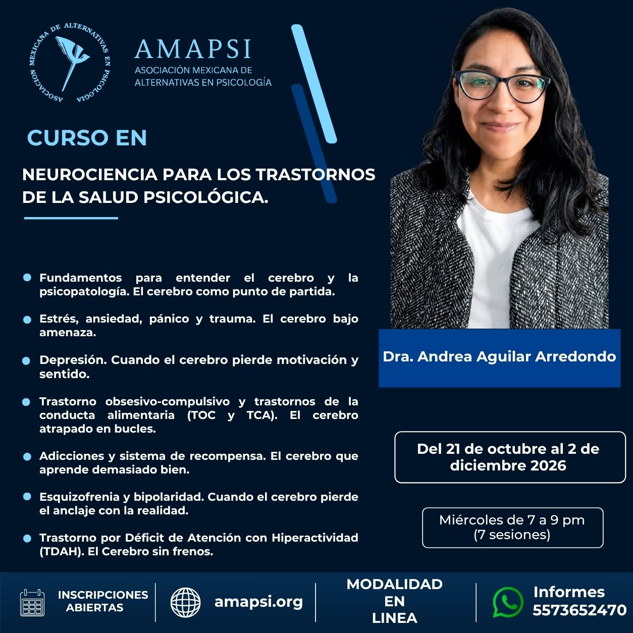 Neurociencia para los trastornos de la salud psicológica (curso)